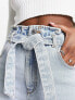 Фото #4 товара New Look paperbag waist jeans in light blue
