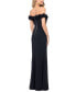 Juniors' Off-The-Shoulder Ruffled Evening Gown