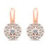 Decent bronze earrings with zircons EA674R pink gold, clear - фото #2