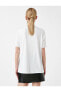 Kadın Kirik Beyaz T-Shirt 21YY59000021
