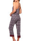 ფოტო #2 პროდუქტის Women's Jessie Cozy Modal Long Camisole and Cropped Pants Set