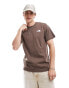 The North Face Redbox backprint t-shirt in brown Коричневый, M - фото #2