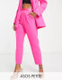 ASOS DESIGN Petite tux cigarette trouser in bright pink