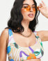 Фото #4 товара ASOS DESIGN mix and match sleek crop bikini top in floral swirl print