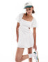 Фото #1 товара Cotton On cut out side mini milkmaid dress in white