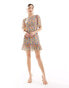 Фото #1 товара Nobody's Child Louise frill hem mini dress in ditsy floral