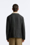 Костюмный пиджак из 100% льна с узором «гусиная лапка» ZARA
