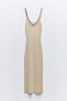Фото #6 товара Платье миди из трикотажа в рубчик с цепочками ZARA
