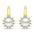 Фото #2 товара Elegant gold-plated earrings with zircons EA788Y