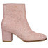 Фото #1 товара Corkys Razzle Dazzle Glitter Zippered Booties Womens Pink Casual Boots 81-0013-P