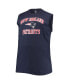 Men's Navy New England Patriots Big and Tall Muscle Tank Top