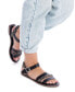 ფოტო #4 პროდუქტის Women's Casual Flat Strappy Sandals By XTI