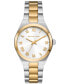 ფოტო #1 პროდუქტის Women's Lennox Three-Hand Two-Tone Stainless Steel Watch 37mm