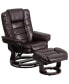 Фото #1 товара Multi-Position Stitched Recliner & Ottoman With Swivel Base