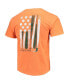ფოტო #3 პროდუქტის Men's Orange Miami Hurricanes Baseball Flag Comfort Colors T-shirt
