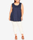 Фото #4 товара Plus Size Fit N Flare Tank Top