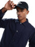 Фото #7 товара Polo Ralph Lauren icon logo patch pocket garment dyed oxford overshirt classic oversized fit in navy