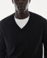Фото #4 товара Men's 100% Merino Wool V-Neck Sweater