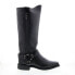 Фото #1 товара Abilene Boots 9196 Womens Black Leather Slip On Cowboy Western Boots