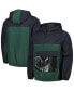 Men's Green Liverpool Anorak Hoodie Quarter-Zip Jacket