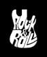 ფოტო #2 პროდუქტის Women's Premium Blend Word Art Rock And Roll Guitar T-Shirt