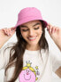 ASOS DESIGN washed canvas bucket hat in pink