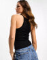 Фото #3 товара ASOS DESIGN skinny strap vest in black