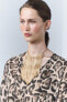 Zw collection ramie animal print blouse