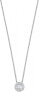 Silver necklace with glittering pendant Tesori AIW64