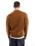 Calvin Klein Jeans monogram logo stencil crew neck sweatshirt in brown