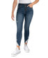 Фото #1 товара Juniors' Mid-Rise Button-Fly Distress Jeans