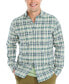 Фото #1 товара Men's Plaid Long-Sleeve Button-Up Shirt