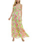ფოტო #1 პროდუქტის Juniors' Floral Print Sleeveless Tiered Maxi Dress