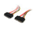 Фото #2 товара StarTech.com 12in 22 Pin SATA Power and Data Extension Cable - 0.35 m - SATA I - SATA 22-pin - SATA 7-pin + 15-pin - Male/Female - Red