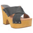 Фото #2 товара Dingo Driftwood Studded Platform Womens Black Casual Sandals DI849-001