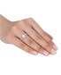 ფოტო #2 პროდუქტის Cultured Freshwater Pearl (7mm) & Lab-Created White Sapphire Accent Ring in Sterling Silver