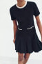 SHORT KNIT DRESS WITH BOX PLEATS