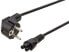 Фото #1 товара PremiumCord Mickey Mouse Power Cable 230 V 1 m, Power Cable with Earthing Contact Angled to IEC 320 C5 Socket, PC Power Cable 3 Pin, Colour Black