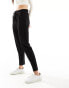 JDY slim fit trousers with frill waistband in black