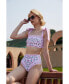 Фото #8 товара Women's Pink Blossom Reversible Two-Piece Swimsuit