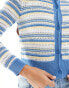 Фото #3 товара ASOS DESIGN knitted cardigan in blue stripe