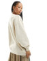 Фото #4 товара Daisy Street relaxed fleece sweatshirt with Brooklyn embroidery