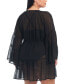 Фото #2 товара Plus Size Sheer Caftan Cover-Up
