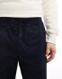 Armani Exchange drawstring tailoring fabric trousers in navy