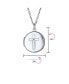 Фото #4 товара Bling Jewelry religious Dainty Engraved Round Circle Holy Cross Locket Photo Locket For Women Teens Holds Photos Pictures .925 Silver Necklace Pendant
