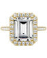 Moissanite Emerald-Cut Halo Ring (4 ct. t.w. Diamond Equivalent) in 14k Gold