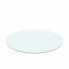 24 Inch Round Tempered Glass Table Top Clear Glass 1/4 Inch Thick Flat Polished Edge