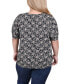 Фото #2 товара Plus Size Short Sleeve Balloon Sleeve Top