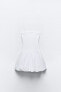 Фото #8 товара Комбинированное объемное платье из поплина и рифленой ткани ZARA