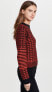 Фото #3 товара Victoria Beckham 289216 Women's Contrast Elbow Patch Sweater, Bright Red/Navy, S